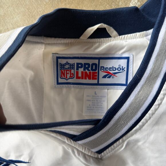 Vintage Reebok Pro Line NFL Dallas Cowboys Pullover Windbreaker Jacket Size L - Picture 4 of 5